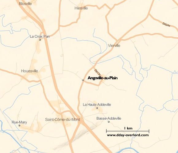 Image : carte de la commune de Angoville-au-Plain
