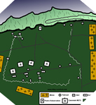 Image : plan de la batterie de Longues