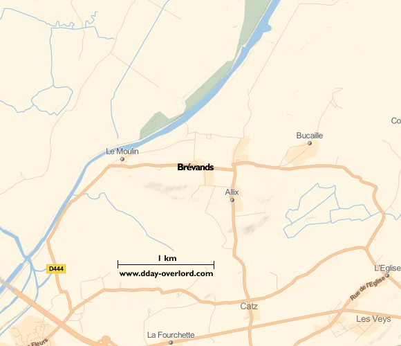 Image : carte de la commune de Brévands