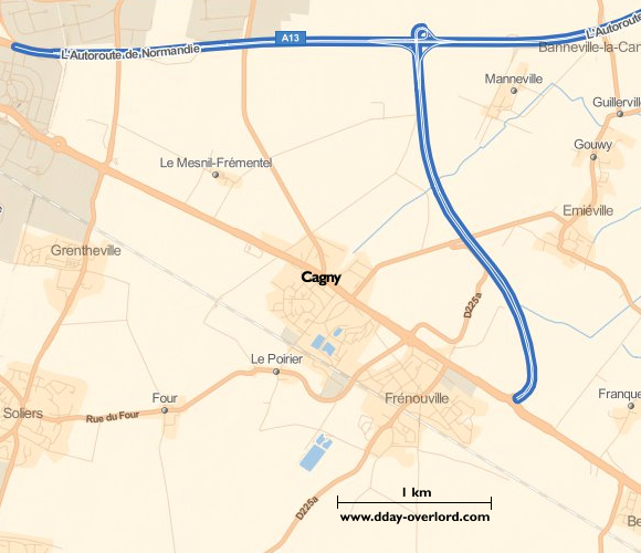 Image : carte de la commune de Cagny