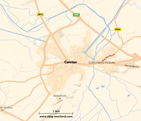 Image : carte de la commune de Carentan