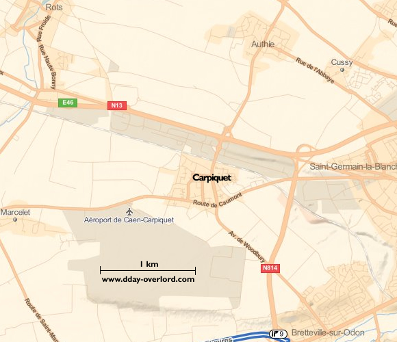 Image : Carte de Carpiquet dans le Calvados