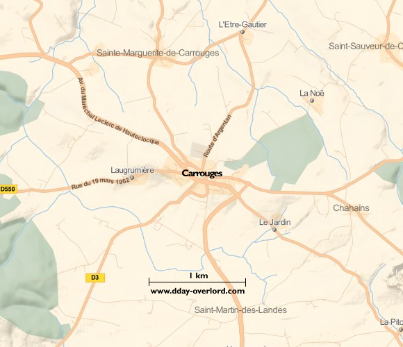 Image : Carte de Carrouges dans l'Orne