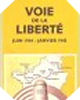 Image : Carte historique (Juin 1944-Janvier 1945), numéro 105 : Voie de la liberté (réimpression de la carte de 1947)