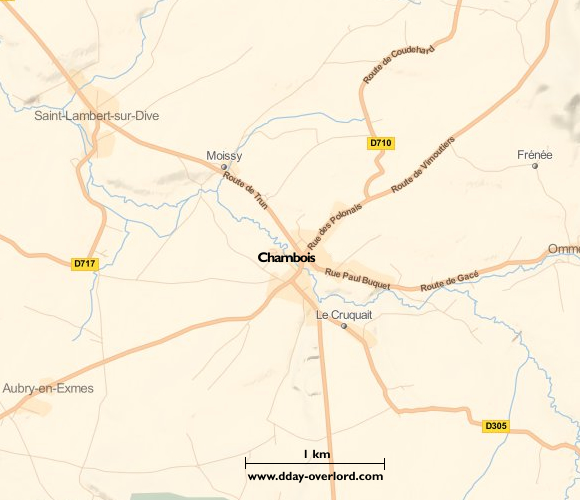 Image : Carte de Chambois dans l'Orne