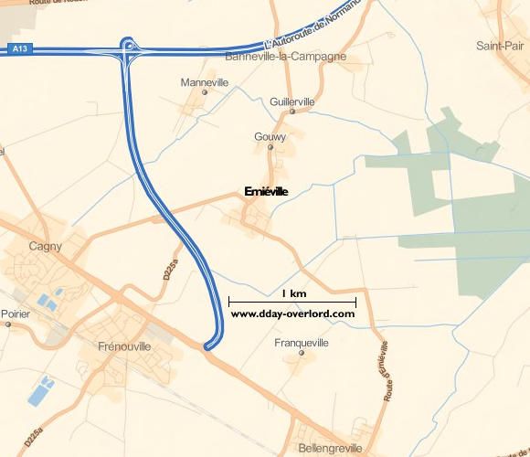 Image : carte de la commune de Emiéville