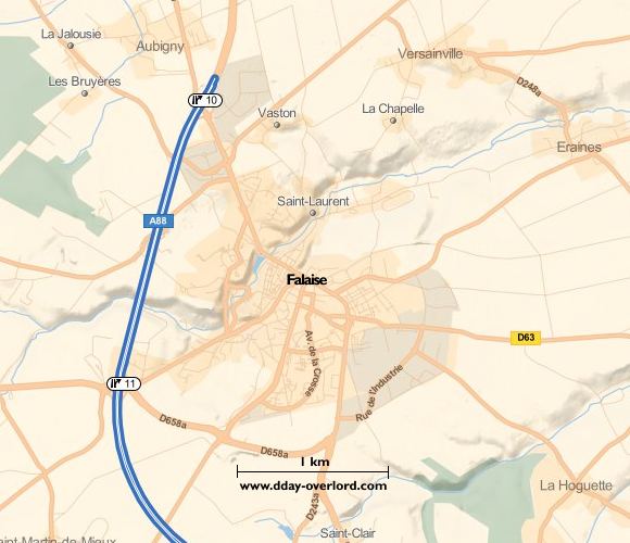 Image : Carte de Falaise dans le Calvados