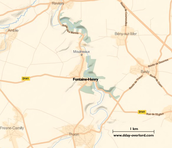 Image : Carte de Fontaine-Henry dans le Calvados