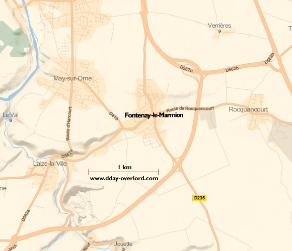 Image : carte de la commune de Fontenay-le-Marmion