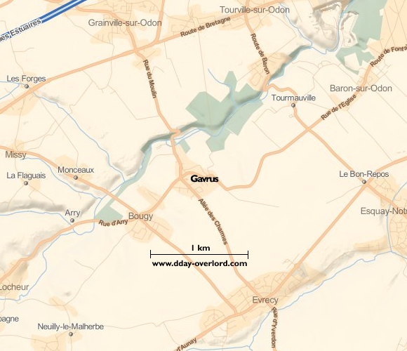 Image : Carte de Gavrus dans le Calvados