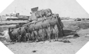 Image : Char britannique "Fléau" (lutte anti-mines) détruit sur la plage