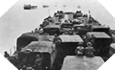 Image : Un convoi de navires Alliés transportant les hommes et le matériel devant débarquer à Gold Beach