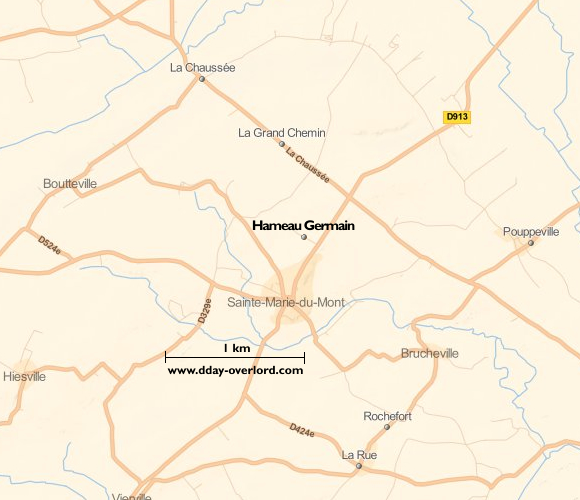 Image : carte de la commune de Hameau Germain