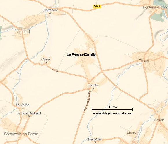 Image : Carte de Le Fresne-Camilly dans le Calvados