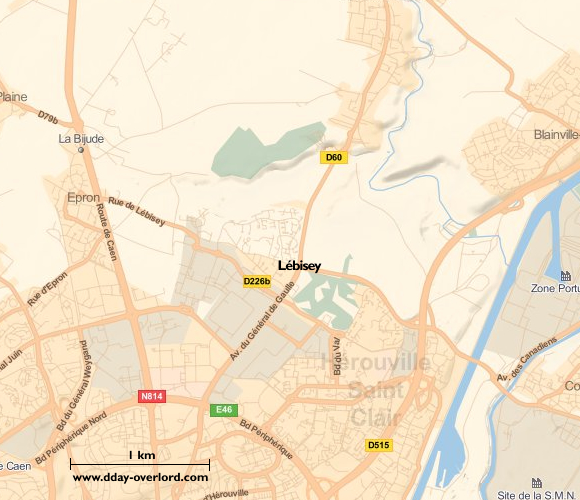 Image : Carte de Lébisey dans le Calvados