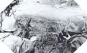 Images : Soldats Allemands en position avec une mitrailleuse MG 42 dans le bois de Bavent