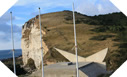 Image : L'itinéraire longeant la falaise jusqu'à la valleuse, emprunté par les commandos