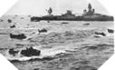 Image : L'USS Augusta voit les péniches de débarquement faire route vers Omaha Beach