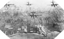 Image : Bombardement en mai 1944 de la Pointe du Hoc