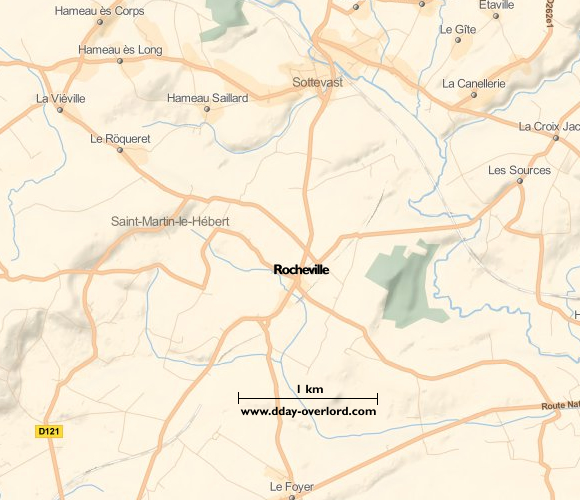 Carte de Rocheville (Manche)