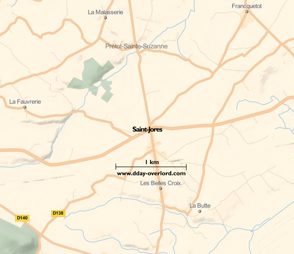 Saint-Jores in 1944 - Manche - Battle of Normandy 6 Image : carte du secteur de Saint-Jores - Bataille de Normandie en 1944
