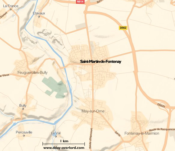 Image : carte de la commune de Saint-Martin-de-Fontenay