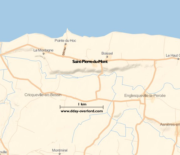 Saint-Pierre-du-Mont in 1944 - Battle of Normandy 9 Image : carte du secteur de Saint-Pierre-du-Mont - Bataille de Normandie en 1944