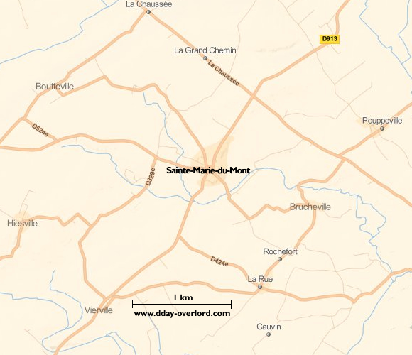 Image : carte de la commune de Sainte-Marie-du-Mont