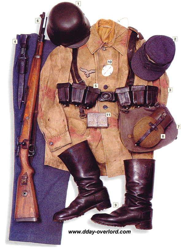 Uniforme allemand de la Luftwaffe - Bataille de Normandie 2 Image : Tenue allemande de la Luftwaffe