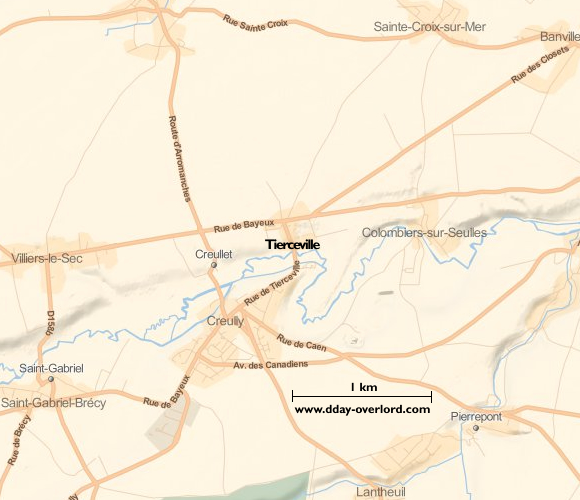 Carte de Tierceville (Calvados)
