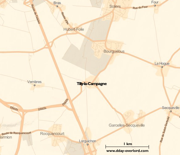 Image : carte de la commune de Tilly-la-Campagne