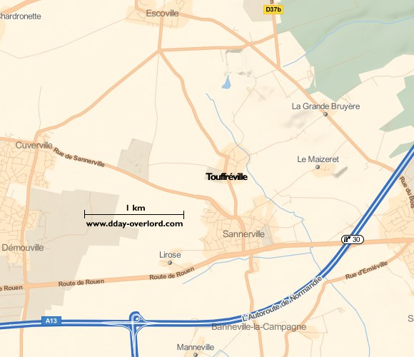 Image : carte de la commune de Touffréville