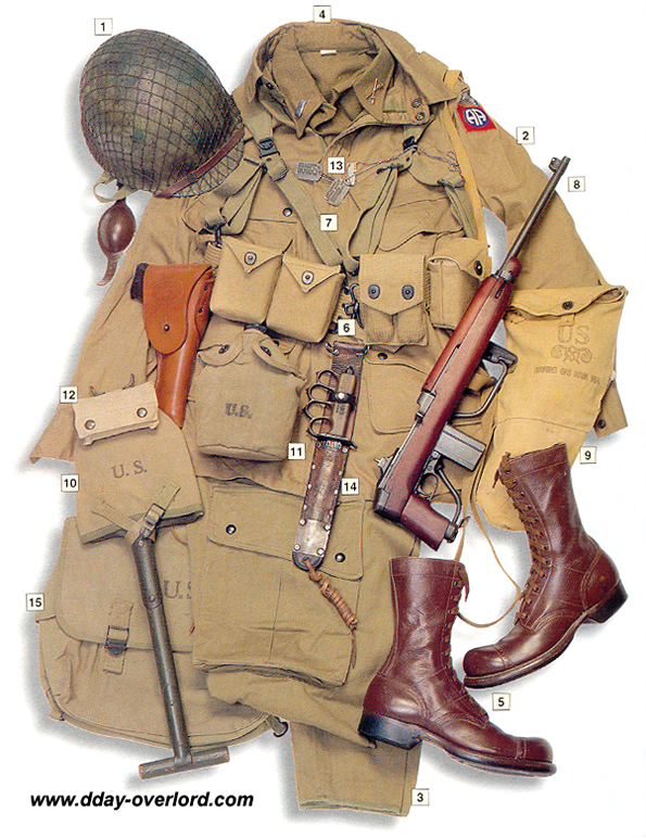 WW2 American paratrooper combat uniform
