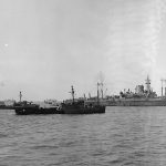 L'USS Ancon au large d'Omaha Beach le 6 juin 1944