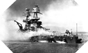 Image : L'USS Nevada à Pearl Harbor le 7 décembre 1941