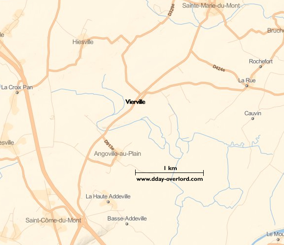 Image : carte de la commune de Vierville
