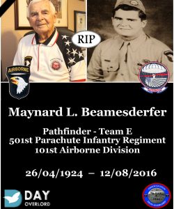 Maynard L. Beamesderfer, 101st Airborne Division