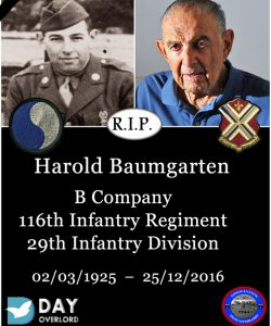 Harold Baumgarten - 29th Infantry Division - Omaha Beach