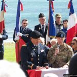 Cérémonie commémorant le débarquement à Omaha Beach le 6 juin 1944 à l'occasion du 73ème anniversaire du débarquement de Normandie - 6 juin 2017
