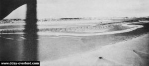 Photo aérienne de la plage d'Utah datant de 1943
