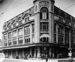 Le foyer du soldat « Liberty Club » mis en place par la Croix Rouge américaine à Cherbourg. Photo : US National Archives