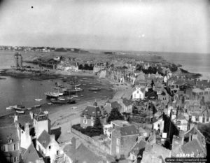 Vue aérienne de l’anse Solidor dans le village de Saint-Servan. Photo : US National Archives