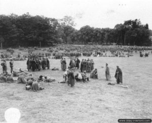 Vue générale du camp de prisonniers de La Motterie près de La Glacerie. Photo : US National Archives