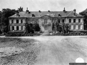 Le château de Pont Rilly dans le secteur de Négreville. Photo : US National Archives