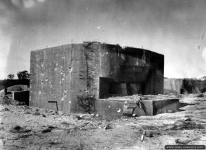 Une des casemates de la batterie de Crasville. Photo : US National Archives