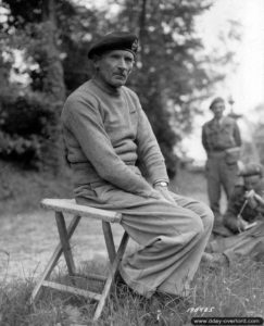 15 juin 1944 : première conférence de presse de la bataille de Normandie pour le général Montgomery, commandant le 21st Army Group. Photo : US National Archives