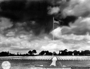 Le cimetière militaire américain provisoire de Marigny. Photo : US National Archives