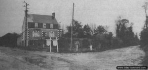 La maison de la famille Marie, à hauteur du carrefour au sud de Saint-Côme-du-Mont qui devient le « Dead Man’s Corner ». Photo : US National Archives