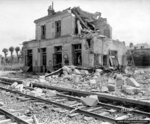 Les vestiges de la gare de Saint-Sever. Photo : US National Archives