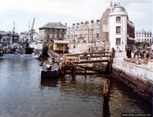 Les quais d’embarquement de Weymouth en juin 1944. Photo : US National Archives